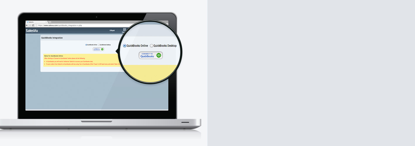 Sync with Quickbooks